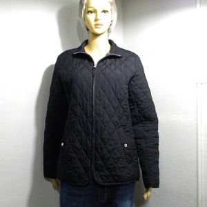 Lands End Quilted Insulated Black Jacket